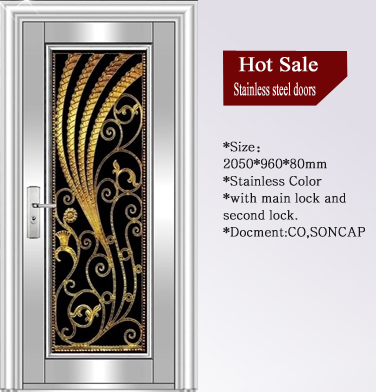 apartment main gate design stainless steel door good price