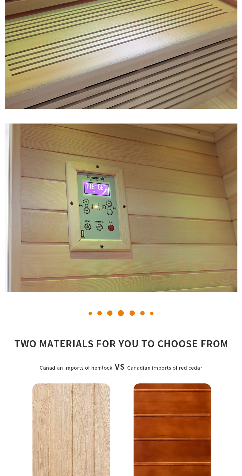 2 person full spectrum infrared sauna room