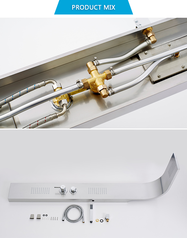 Foshan CUPC High Quality Shower Column Wall Mounted Shower Panel Stainless Steel
