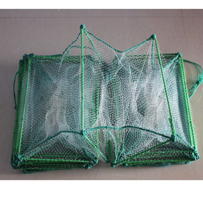 Crab Fish Crawdad Lobster Shrimp Fishing Bait Cast Dip Net Mesh Hoop Trap KK