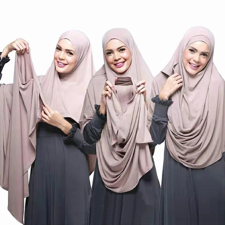 Fashion women Beaded Crystals Chiffon Pink scarf hijab headcover wrap Non Slip