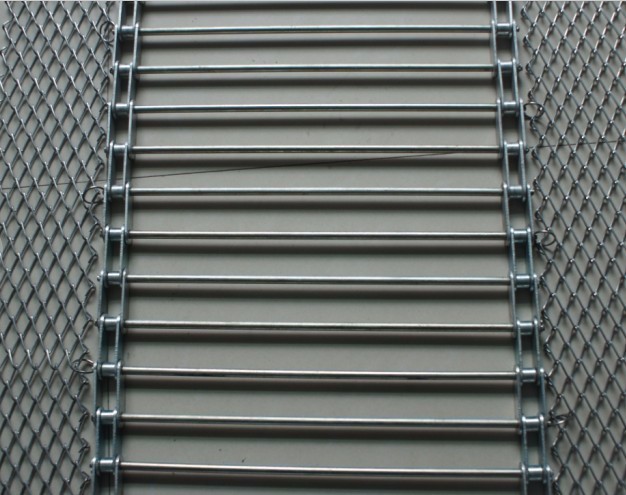ODM High Temperature Diamond Mesh Steel Wire With Chain Driven