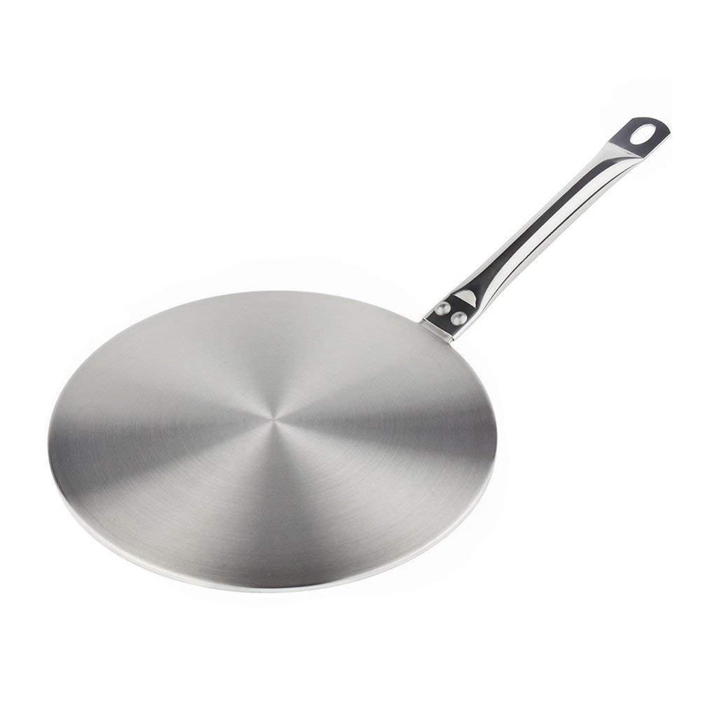 Simmer Ring Cookware Accessories Stainless Steel Heat Diffuser Converter Hob Trivet Stainless Steel for Gas//Electric//Induction Cooker Household Supply 22cm Induction Hob Cooking Heat Diffuser
