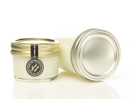 Haonai 120ml/250ml wide mouth glass jars and metal lids glass jar with silver/golden metal screw lid for storage