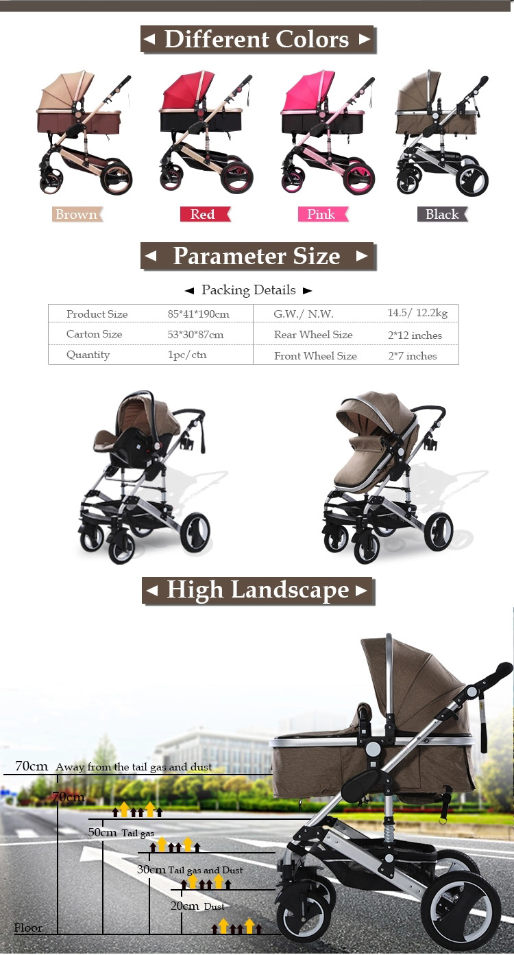 ベビーカーカスタマイズオーガナイザーベビーカー乳母車3in1