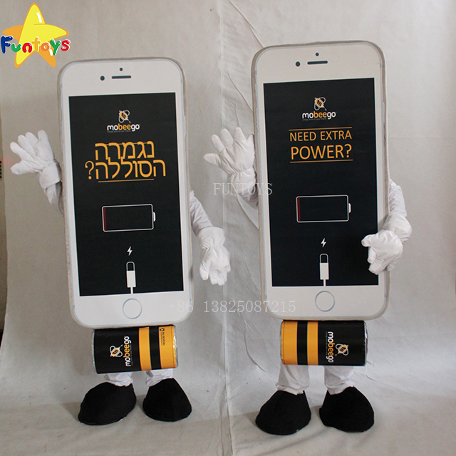 Mobile Advertising Cell Phone Mascot Costume suits red Adults size add logo hot