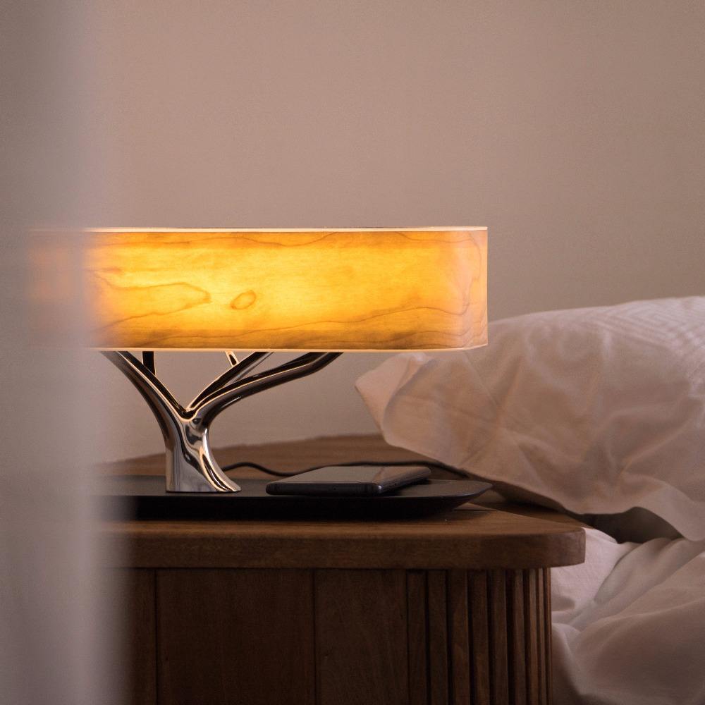 Mesun Hot Sale! Led Wood Bedside Table 