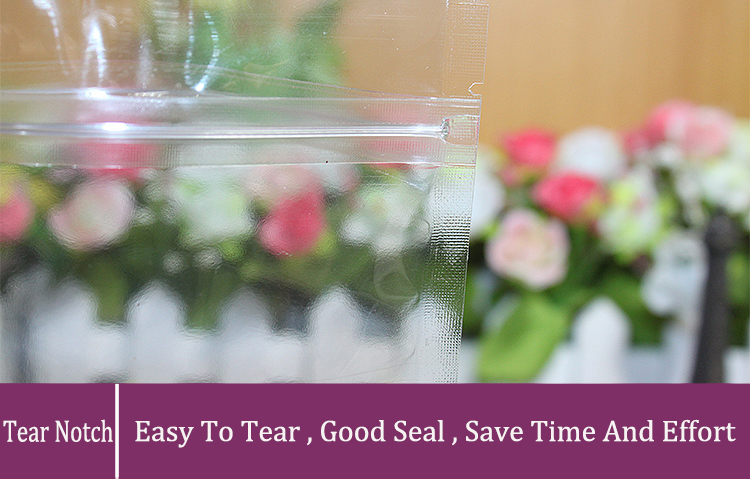 Food Packaging Packing Zip Lock Plastic Bags Standing Up Pouch Food Clear For Zipper Zip Lock