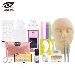 Custom practice eye lash starter kit eyelash tools private label extension eyelash kit