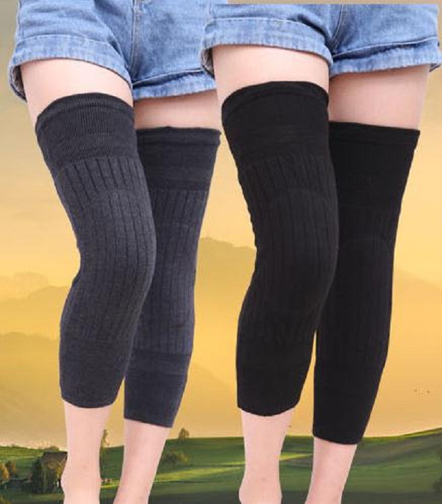 Sheepskin Wool Thermal Knee Joints Warmers Flexible Winter Mats Protector Thick