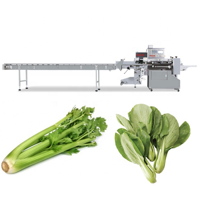 Автоматическая упаковочная машина для сельдерея, машина для упаковки свежих овощей
