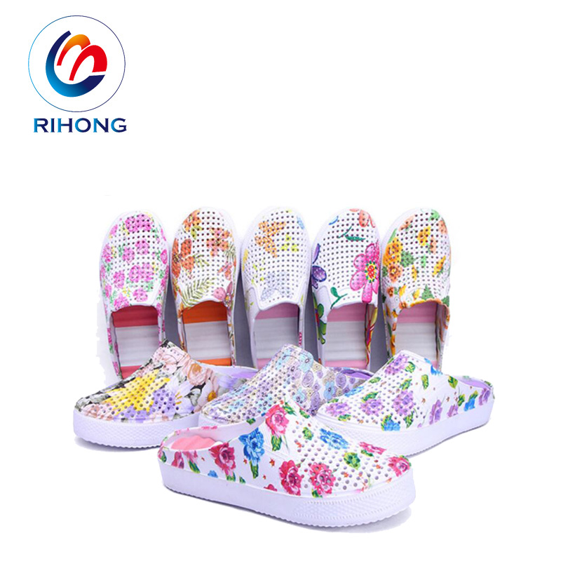 2019 производительность, универсальный логотип, женские уличные плоские Красочные Сабо для кормления eva