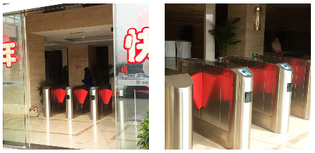 Durable Rotary Turnstile Entrance Gates 304 Stainless Steel Controlled Access Gates