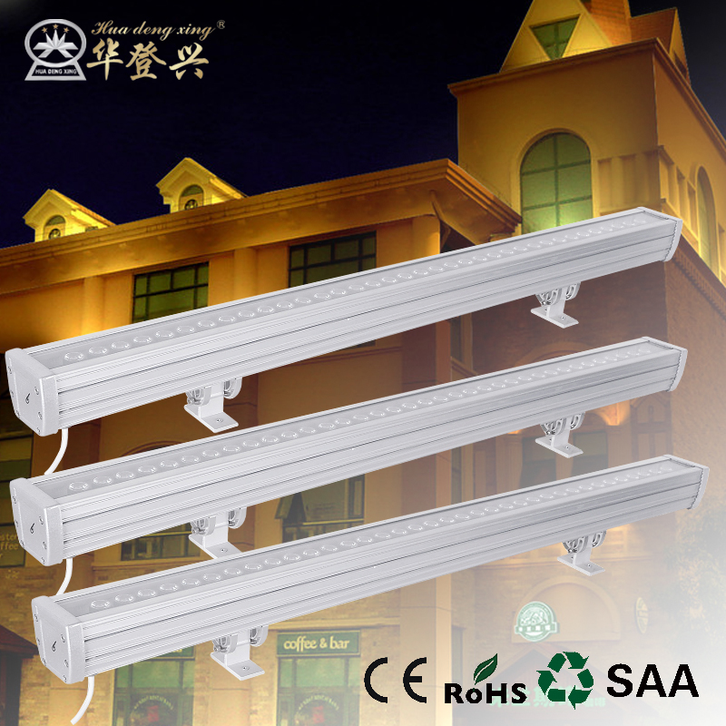 Уличный светодиодный настенный светильник dmx rgb ip65, 12 Вт, 18 Вт, 36 Вт, 48 Вт, водонепроницаемый светодиодный настенный светильник с драйвером Meanwell, длительный срок службы