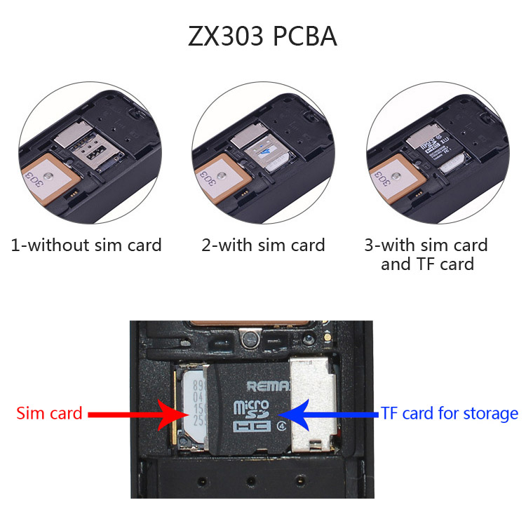 ZX303ミニGSMWifi GPSロケーターチップ子供/ペット/自転車用SOS付き