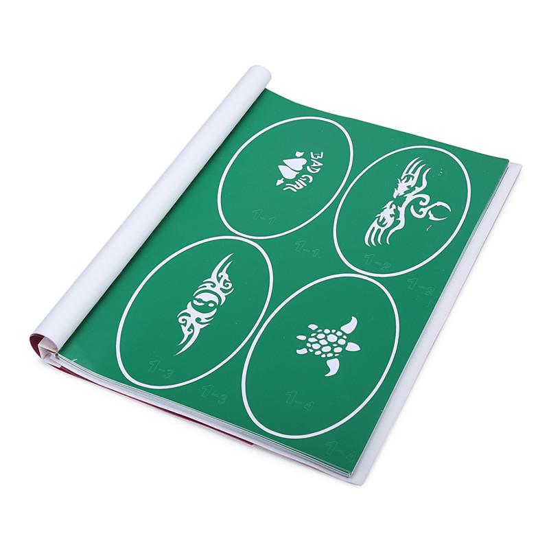 不同的防水模板贴纸的喷枪纹身模板书