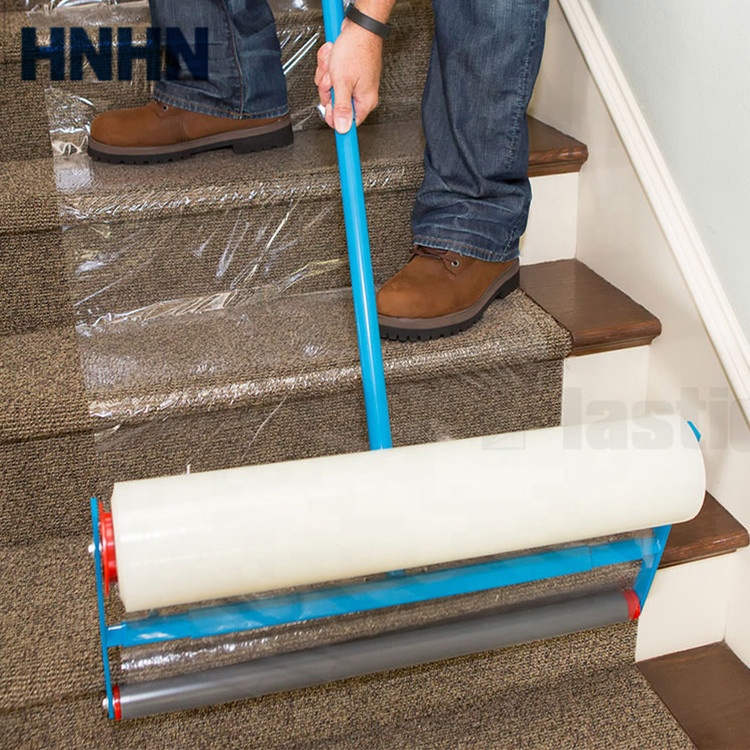 Floor protection PE adhesive carpet protective film clear plastic carpet protector-----carpet shields