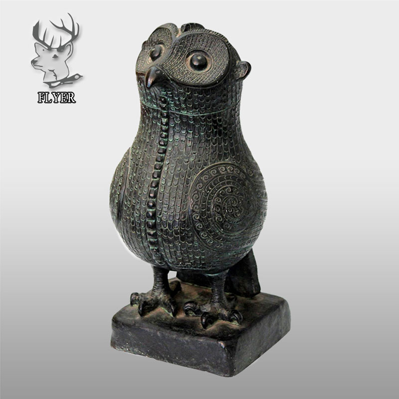 ミネルバ夜フクロウのブロンズ像 - ライフサイズの装飾用彫刻販売