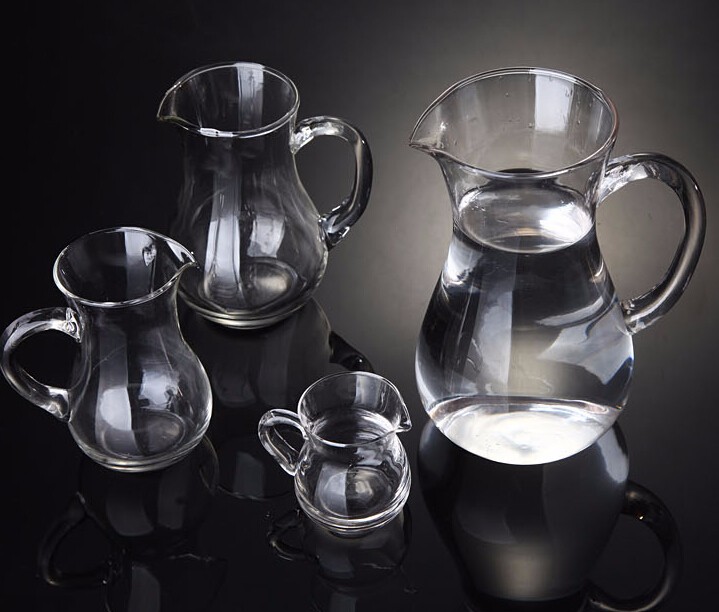 Clear Glass Jug Transparent Glass Pitcher Water Juice Drinking Jug