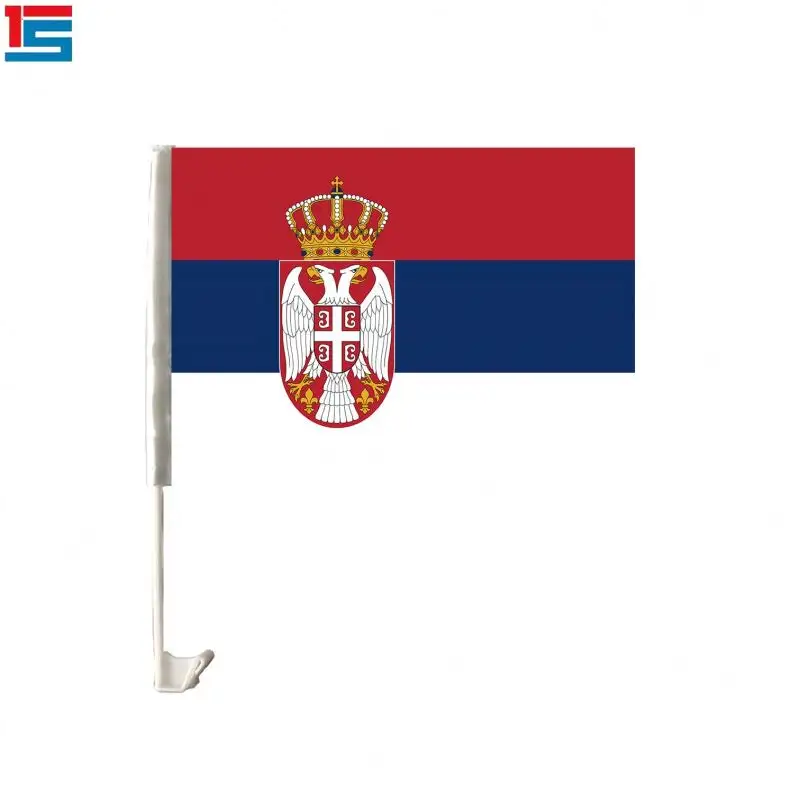 Mini banner flag pennant window mirror cars country banner serbia