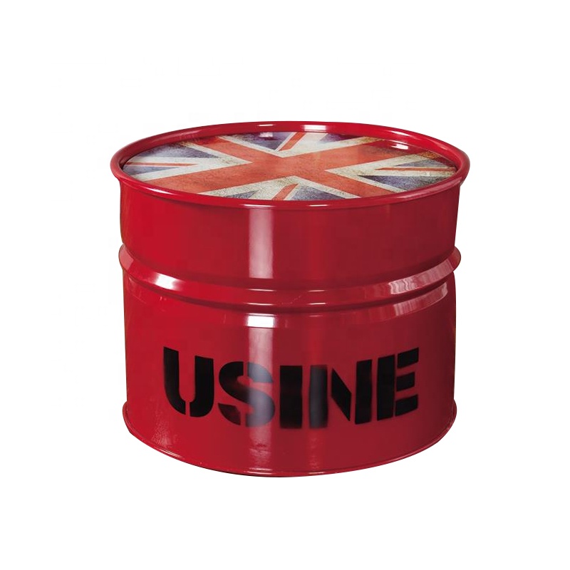 Английский Британский флаг Лофт масляный бочонок промышленный барный стол металлическая мебель креативная гостиная прием круглый журнальный столик