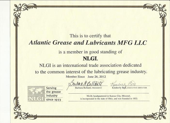 Company Overview ATLANTIC GREASE & LUBRICANT MANUFACTURING LLC