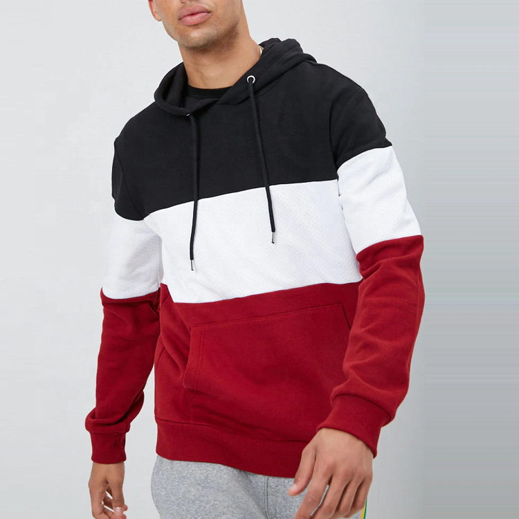 black white red hoodie