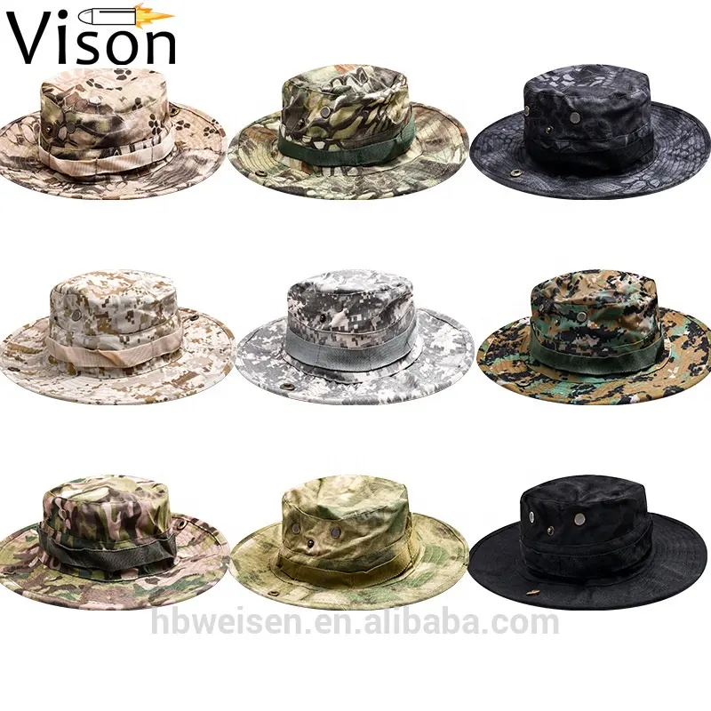Army Military Camo Sun Cap hats Custom camouflage Logo men's bucket hat hunting caps desert digital camouflage hat helmet