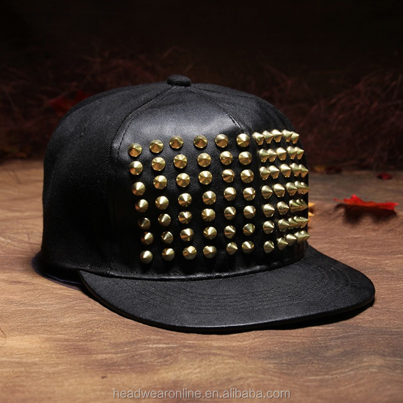 Men and womenStyle Fashion Printed Brim Metal Rivet Snapback Cap