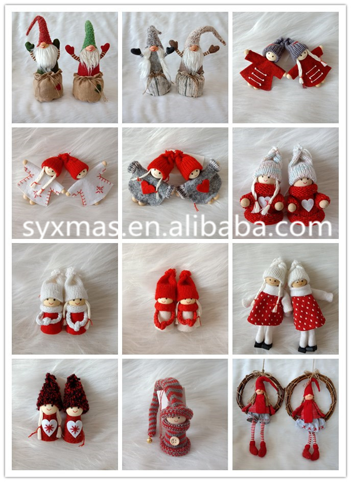 Manufacturer New Christmas tree decoration lovely felt dolls gnome