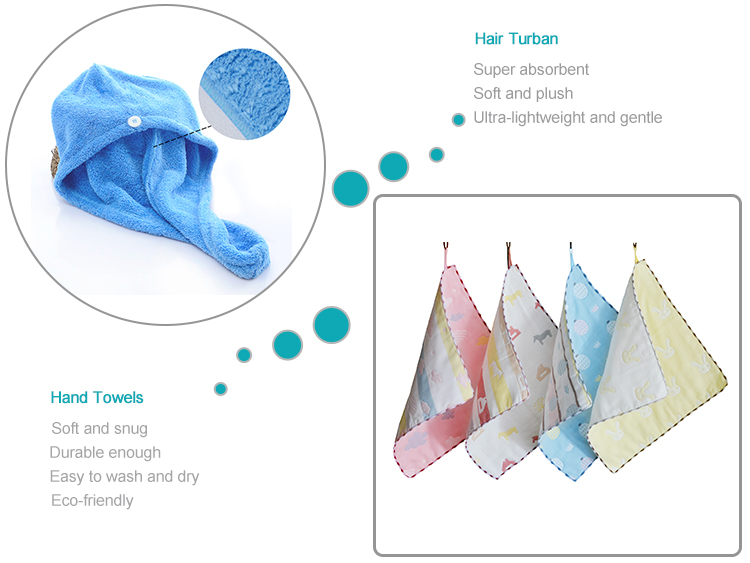 Quick Drying Microfiber Custom Hair Towel Wrapped Turban Dry Spa