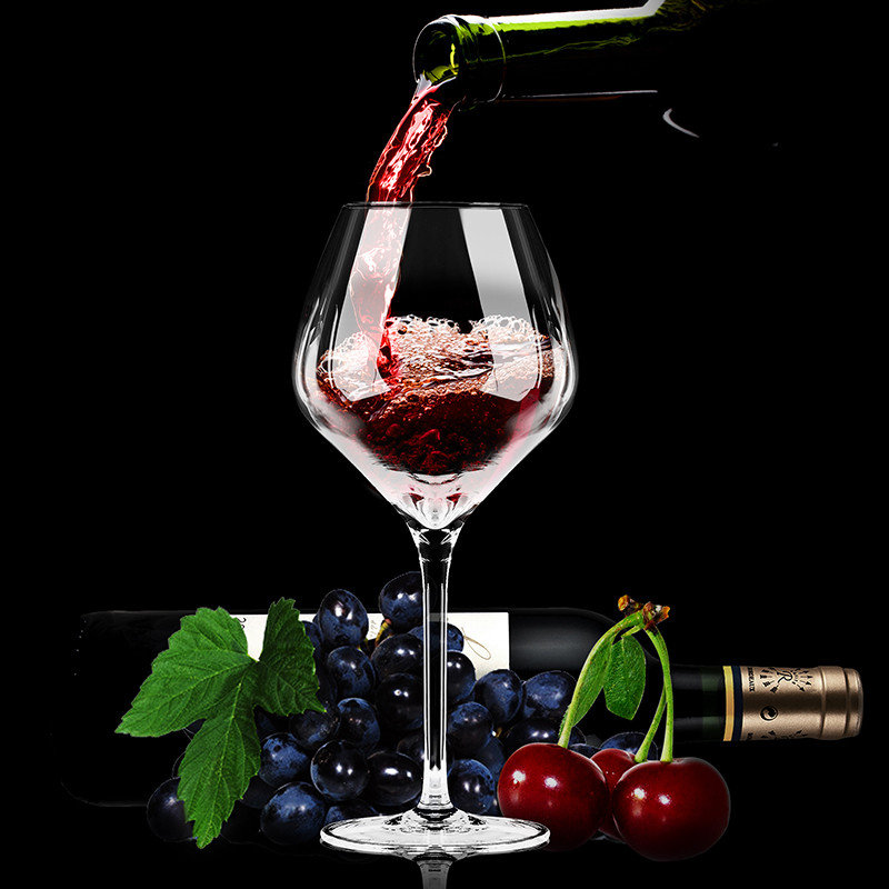 Haonai 750ml Round Red Wine Goblets Wine Glasses Red/white Wine Glasses Set on Glass Stem