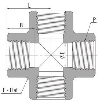 SS 316 Thread Forged Pipe Fitting Cross