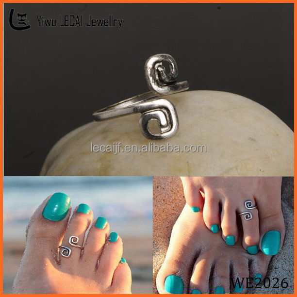 Знаменитости Женщины Мода простой Toe кольцо регулируемые ноги Пляж ювелирные изделия