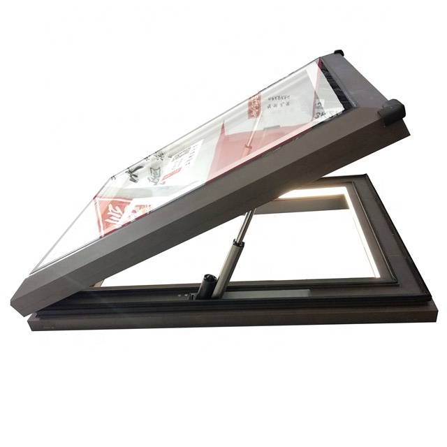 Best selling hot chinese products brown color aluminum led lights automatic swing open blinds basement windows