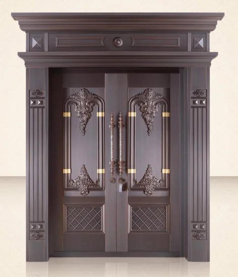 लक्जरी मुख्य पीतल दरवाजा तांबा प्रवेश द्वार प्रवेश द्वार सामने कांस्य बाहरी दरवाजा