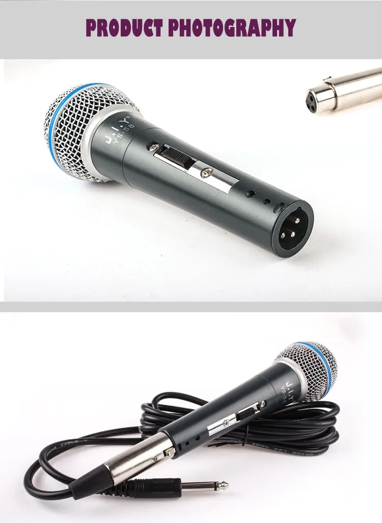 YS-58 Speaker Microphone Wired Dynamic Microphone KTV Conference Performance Lecture Use Wired Microphone Karaoke