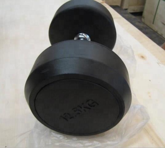 Фиксированной черный резиновый гантели ASJ тренажерный зал аксессуары гантели W002