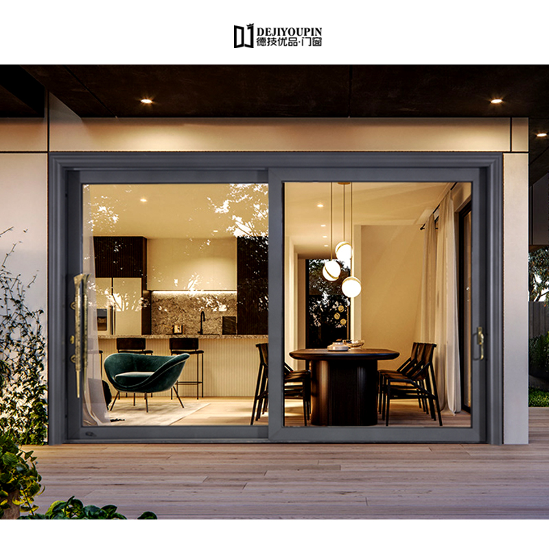 Isriel أنيق DJYP D130 أفضل الحديثة غرفة تصميم باب جرار تلقائي مع قفل حماية