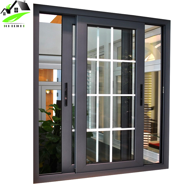 american grill Design Double Glazing Aluminum Glass Sliding Windows with Reasonable Price