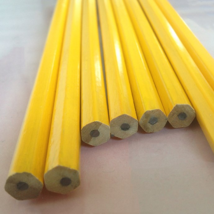 3.5 inch/7inch HB yellow pole with or without top eraser writing pencils