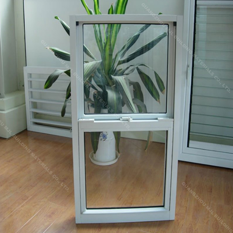 MJL Hot Sell Factory Price White Color Aluminum Double Top Hung Window