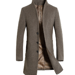 Casaco de inverno de lã longa feito para medir casaco masculino bcm001