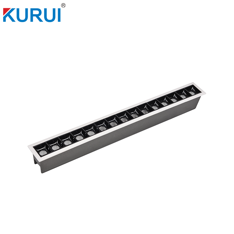 Встраиваемый светодиодный потолочный линейный алюминиевый потолочный светильник диаметром 2 Вт * 15