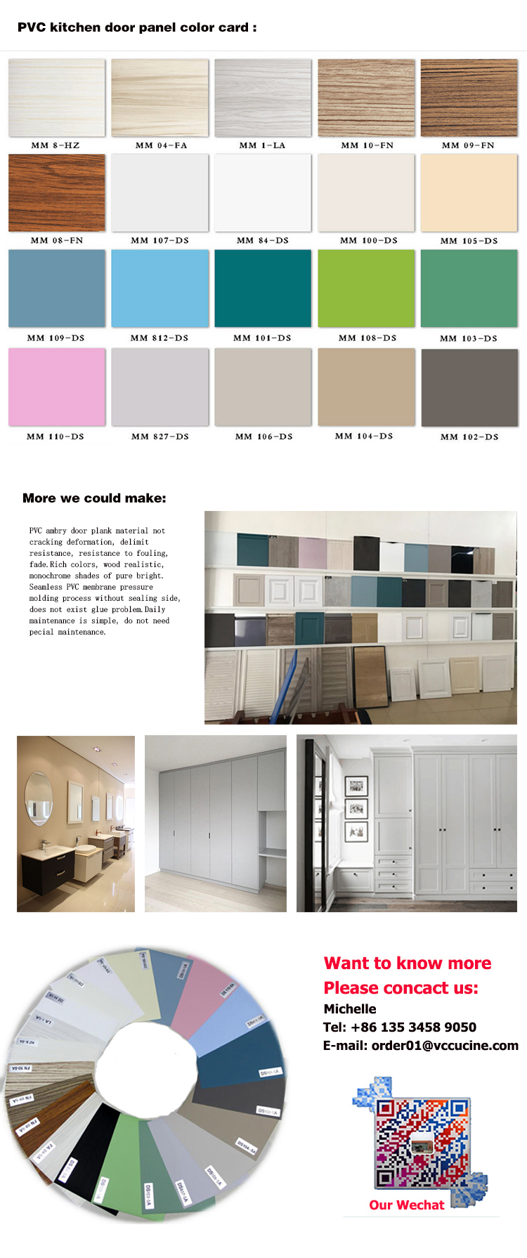 American shaker style laminate/pvc kitchen cupboard furniture