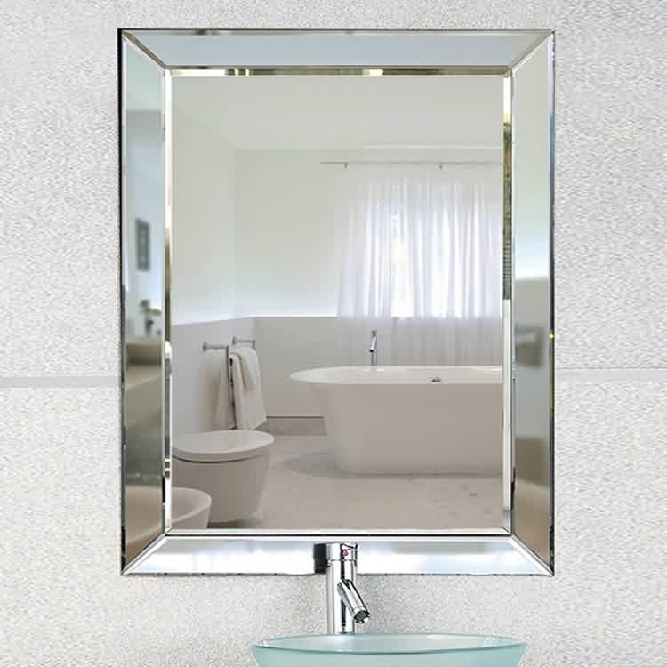 北方矩形定制尺寸手工艺术墙玻璃镜和镜框酒店项目