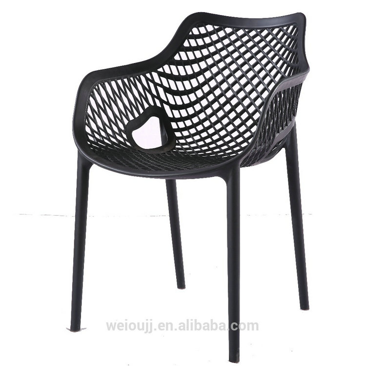 Современный стул для гостиной, полностью полипропиленовый садовый обеденный стул