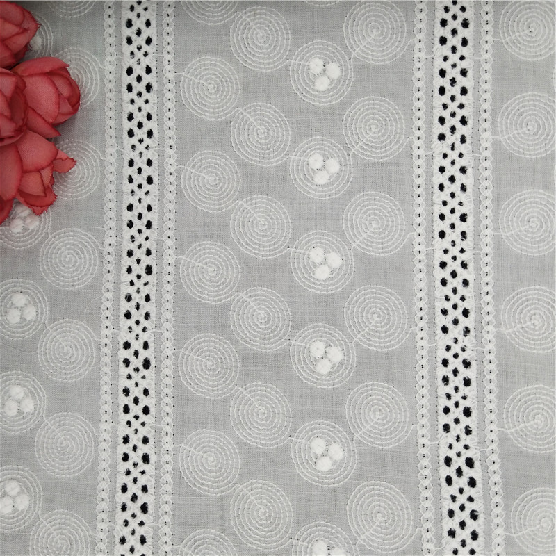 Сетчатая Ткань Хлопок Кружева вышитые 100%