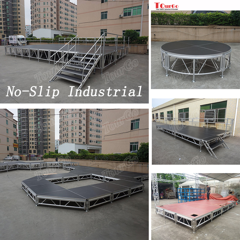 Show Equipment Indoor Outdoor Adjustable Aluminum Mobile Concert Event Roof Truss Staging Platform Portable Stage for Sale