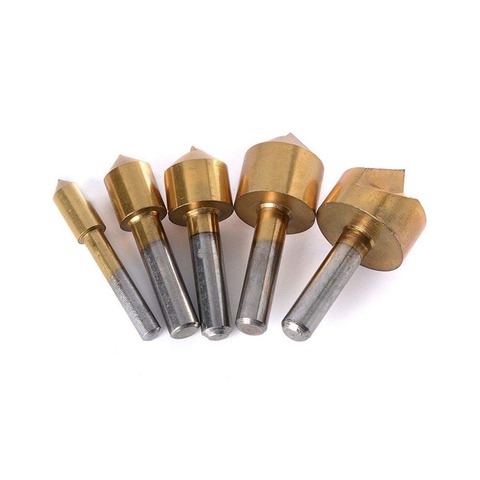 个圆柱形柄单长笛 hss 埋头孔用于金属钻孔的去毛刺钻头